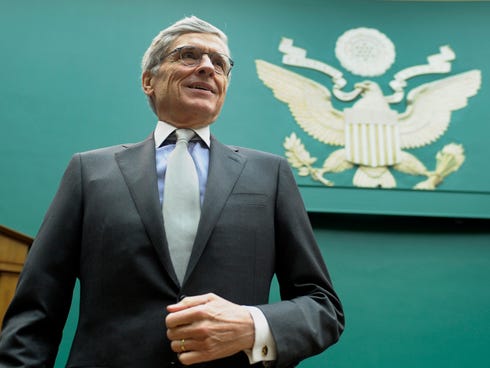 Federal Communications Commission (FCC) Chairman Tom Wheeler on Capitol Hill on Dec. 12, 2013.