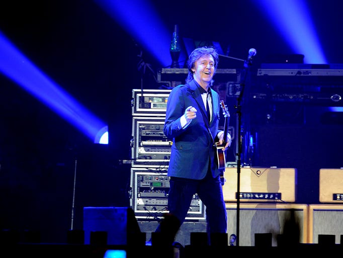 Paul McCartney performs a concert at Bridgestone Arena