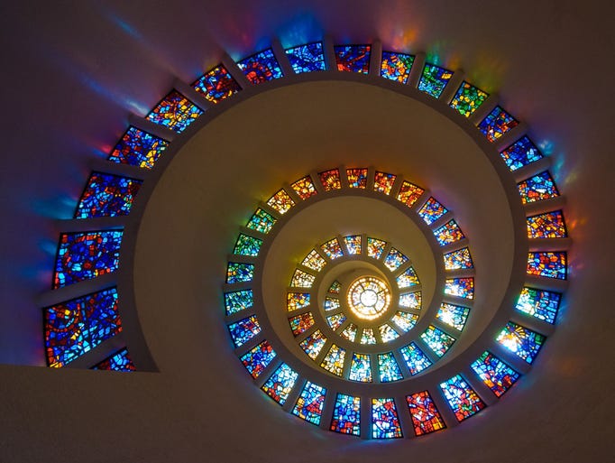 The spiral tower Chapel of Thanksgiving                                                           in