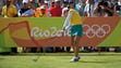 Minjee Lee of Australia hits her tee shot on the first
