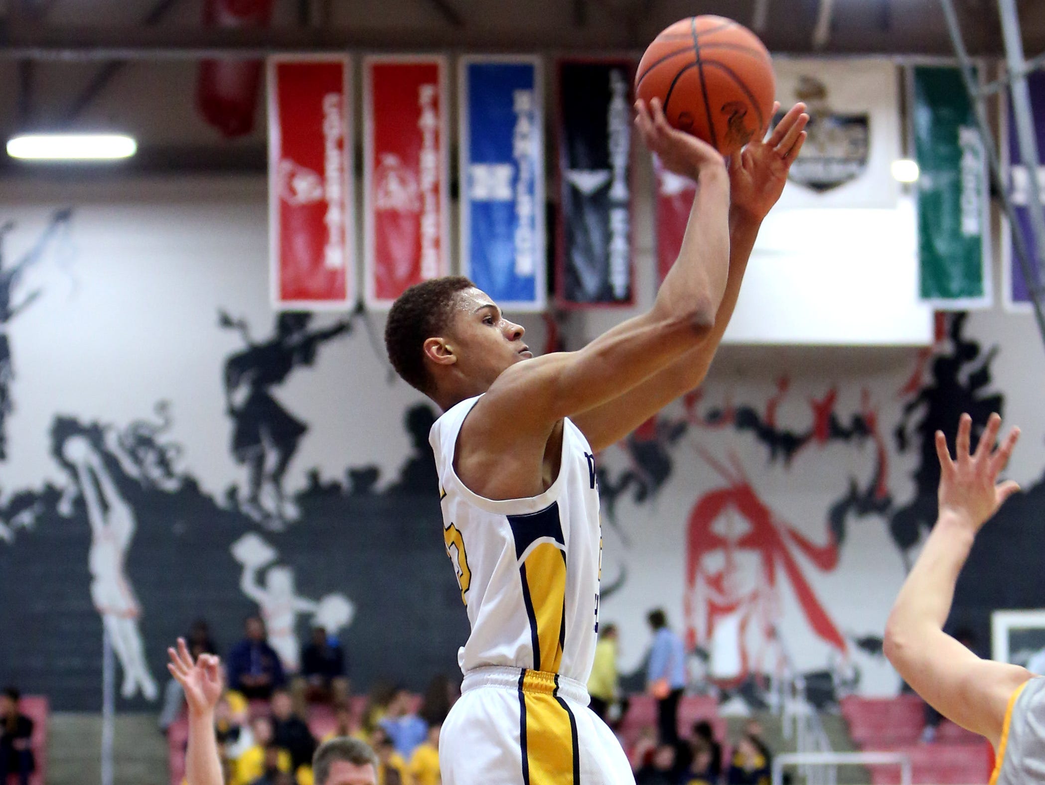 Walnut Hills guard MaCio Teague had 20 points for the Eagles in his final game March 6 in the Division I sectional final at Fairfield. Moeller got the win 48-40.