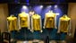Cases in The Grammy Experience showroom display costumes worn by Grammy-winning artists. Here, outfits that once belonged to the Jackson Five.