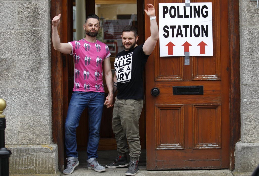 As votes are counted, Ireland expected to legalize gay marriage.