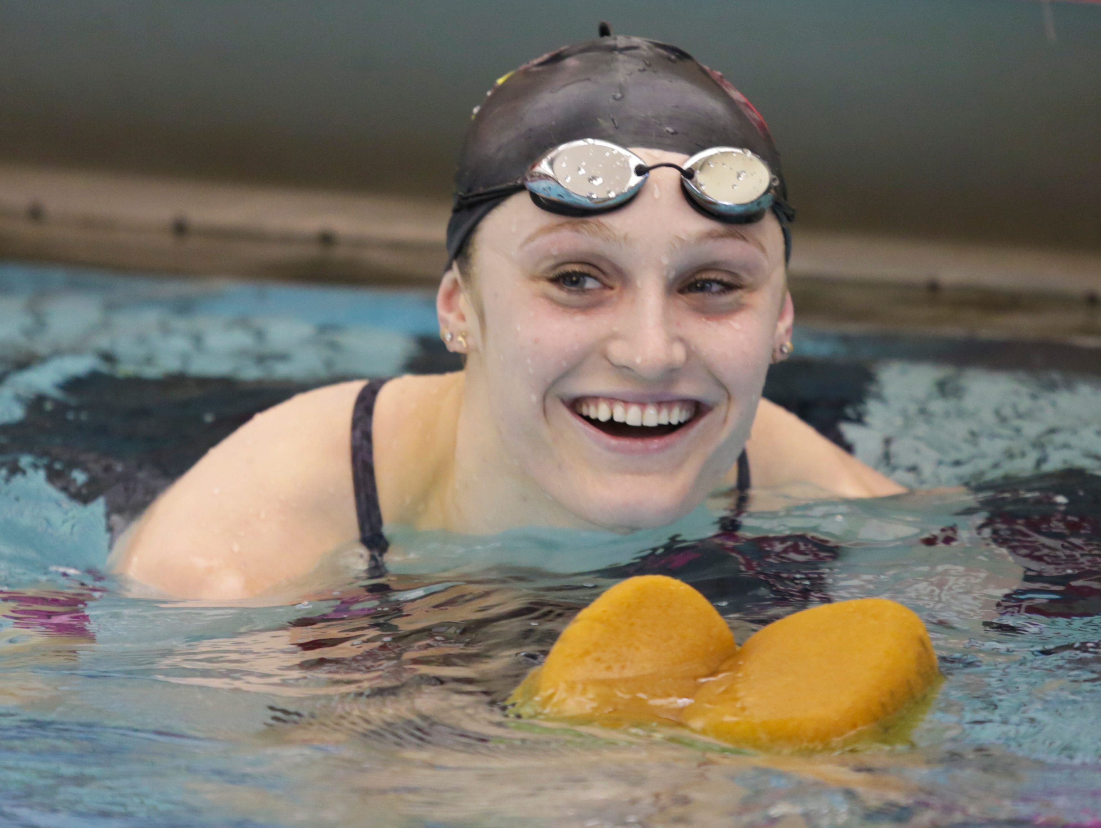U of L national champion swimmer and Olympic hopeful Kelsi Worrell set the NCAA American record in the 100 butterfly event with a time of 49.87 seconds in 2015. June 14, 2016