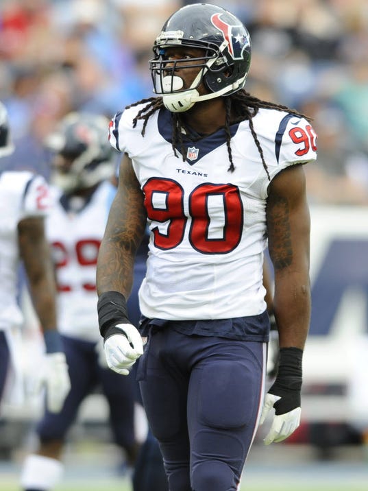 Texans pass rusher Jadeveon Clowney inactive with foot injury