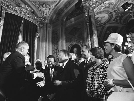 History: KKK marched, Voting Rights Act signed