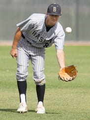 Basha center fielder Ryan Tierney and some of his teammates