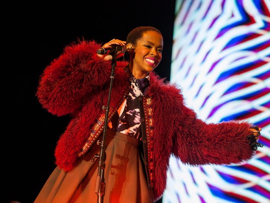 Lauryn Hill in concert in New Orleans in Novvember 2014. (Photo: Barry ...