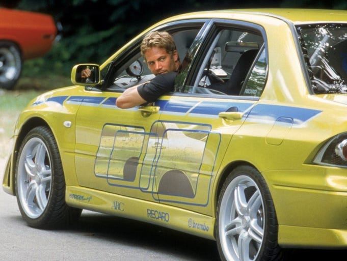 �Furious 7� The many cars that Paul Walker drove