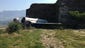 The remains of a World War II-vintage American jet are displayed on the grounds of Gjirokastra Castle.