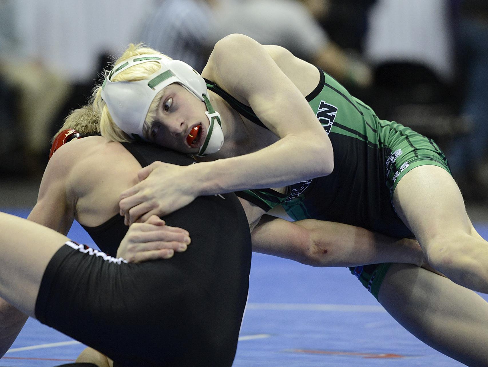 Jordan Blanchard (right) returns for the Coleman wrestling team this season, which begins the year ranked No. 1 in Division 3 of the Wisconsin Wrestling Online’s state poll.