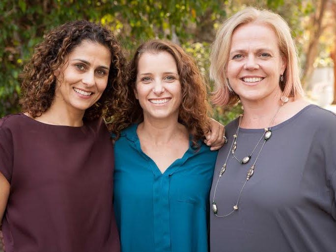 HopSkipDrive founders Carolyn Yashari Becher,  Joanna McFarland and   Janelle McGlothlin. The company just landed $3.9 million in seed funding.