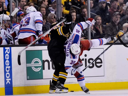 Lucic scores 2 goals in Bruins' 4-2 win over Rangers