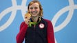 Katie Ledecky captured gold in the women's 800-meter