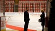 Red Wings team owners Mike and Marian Ilitch stand