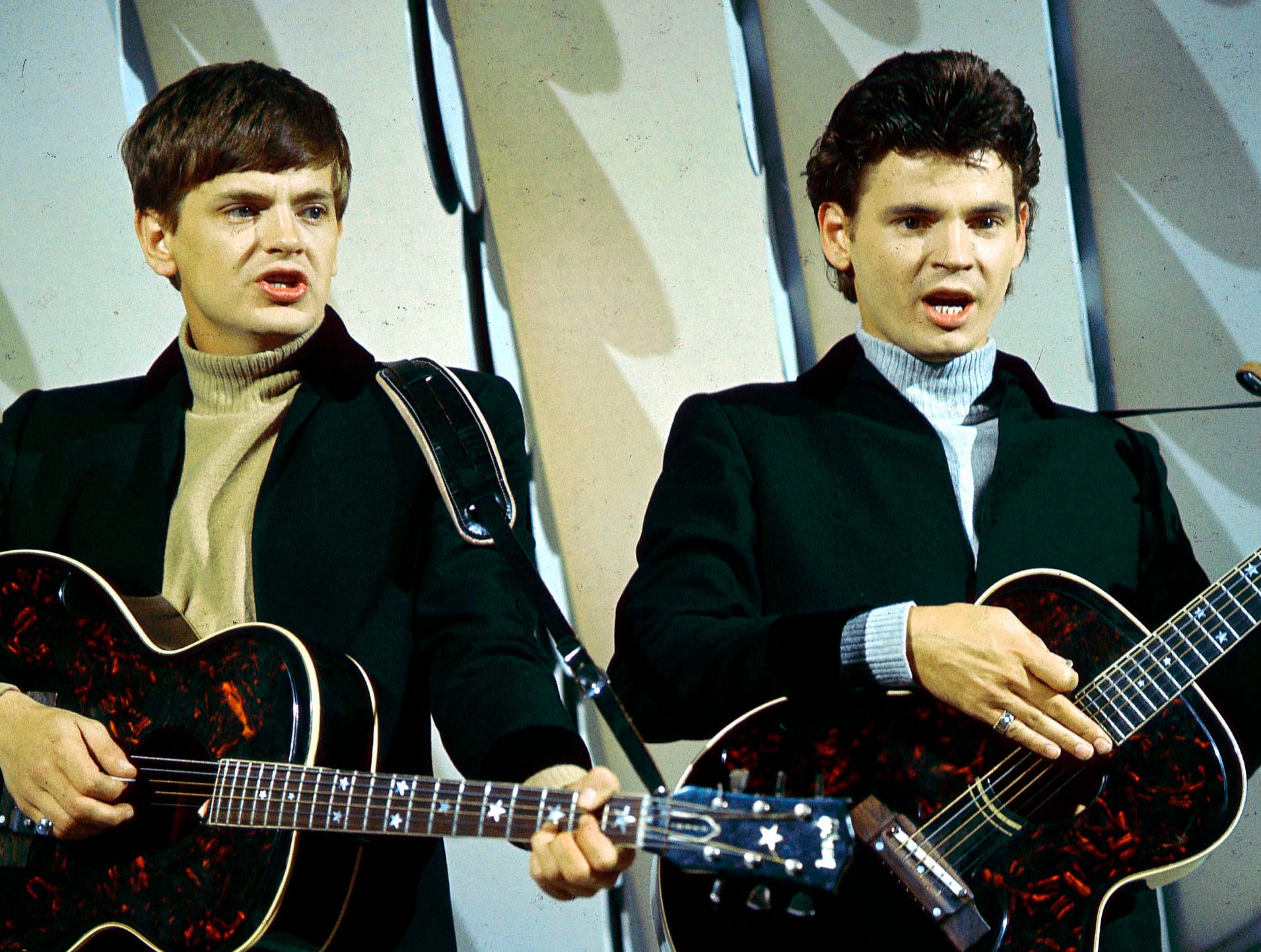 Musician Phil Everly, the younger half of the Everly Brothers, died Jan. 3, 2014, in Burbank, Calif. The duo perform in this 1965 photo.