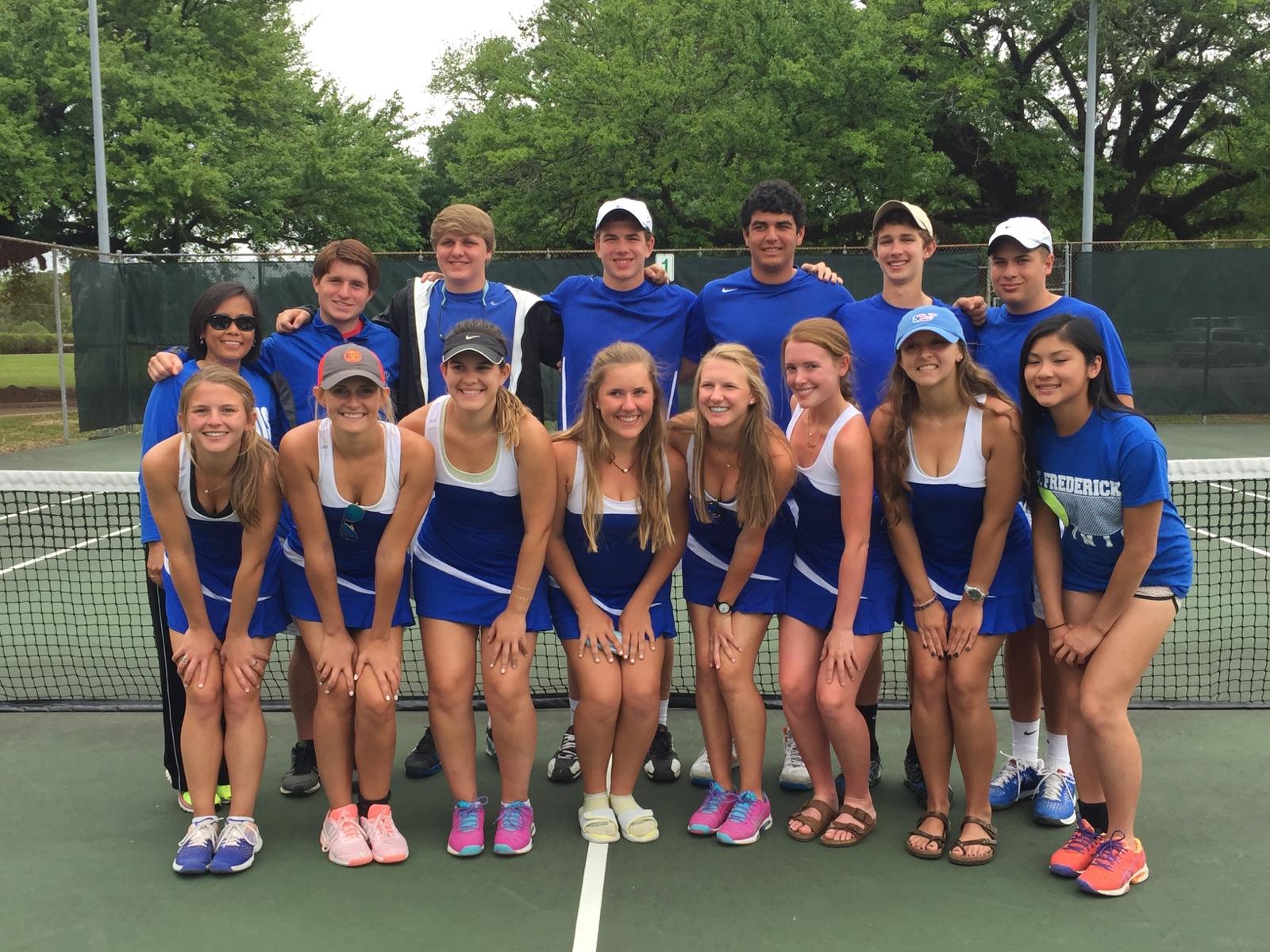 The St. Frederick boys and girls tennis team won regional championships on Tuesday.