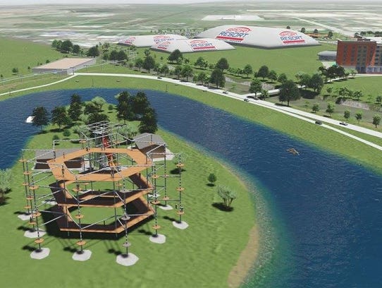 A lake and adventure tower would add to the entertainment