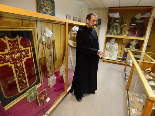 
Brother Andre Love, a Benedictine monk, offers a tour
