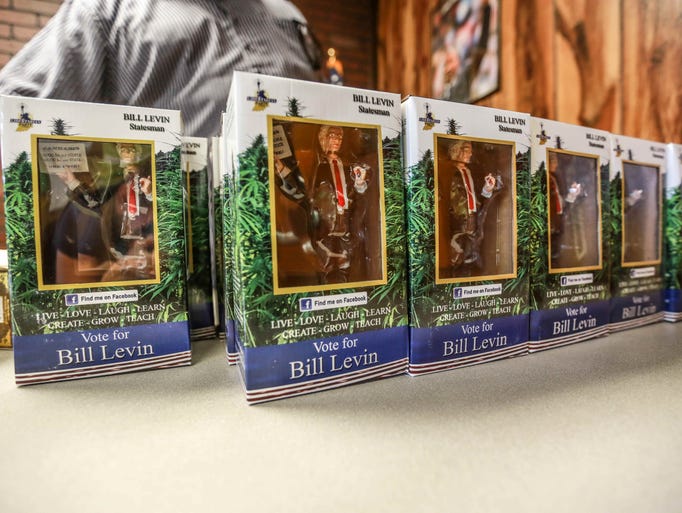 Bobble heads of Grand Poobah Bill Levin are on sale