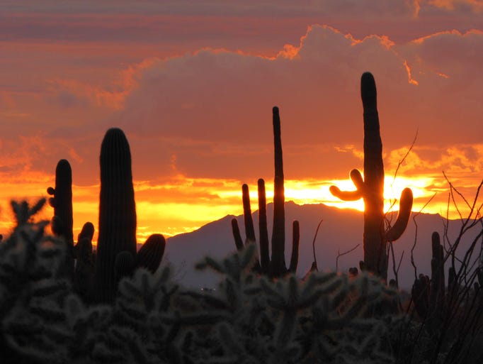 Day turns to night in a fiery display in this winter