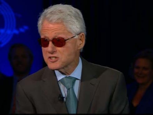 Bill Clinton impersonated Bono on Wednesday's 'Piers Morgan Live' on CNN.