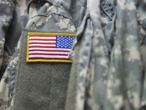 Us Army Flag Patch On Uniforms