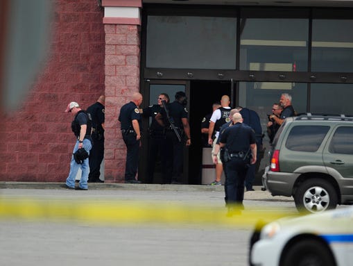 Police and fire work the scene from a reported shooting