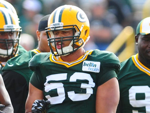Green Bay Packers linebacker Nick Perry participates in training camp practice at Ray Nitschke Field, Thursday, July 31, 2014.