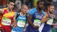 Justin Gatlin (USA) competes in the men’s 200m semifinal