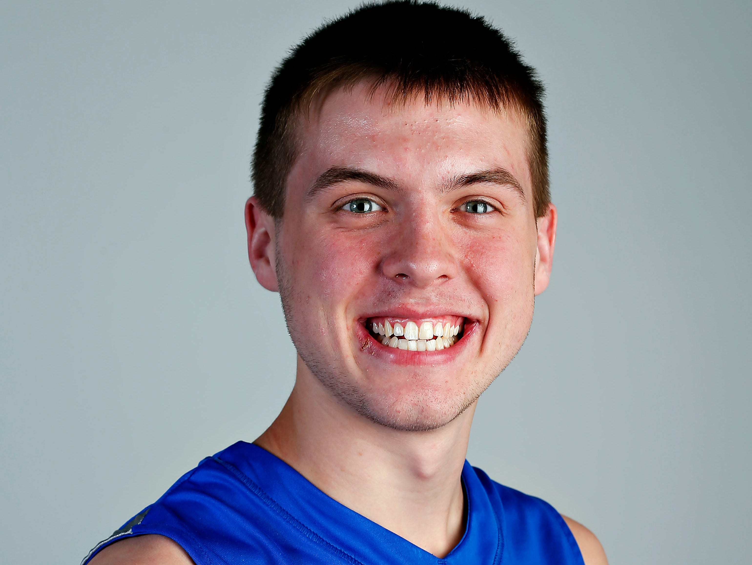 All Ozarks basketball team member Brady Petry of Hillcrest at the Springfield News-Leader portrait studio in Springfield, Mo. on April 29, 2015.