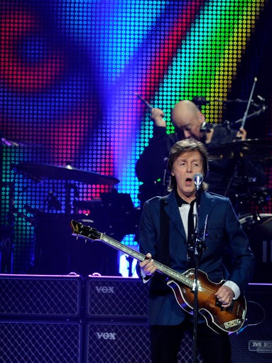 Paul McCartney performs a concert at Bridgestone Arena