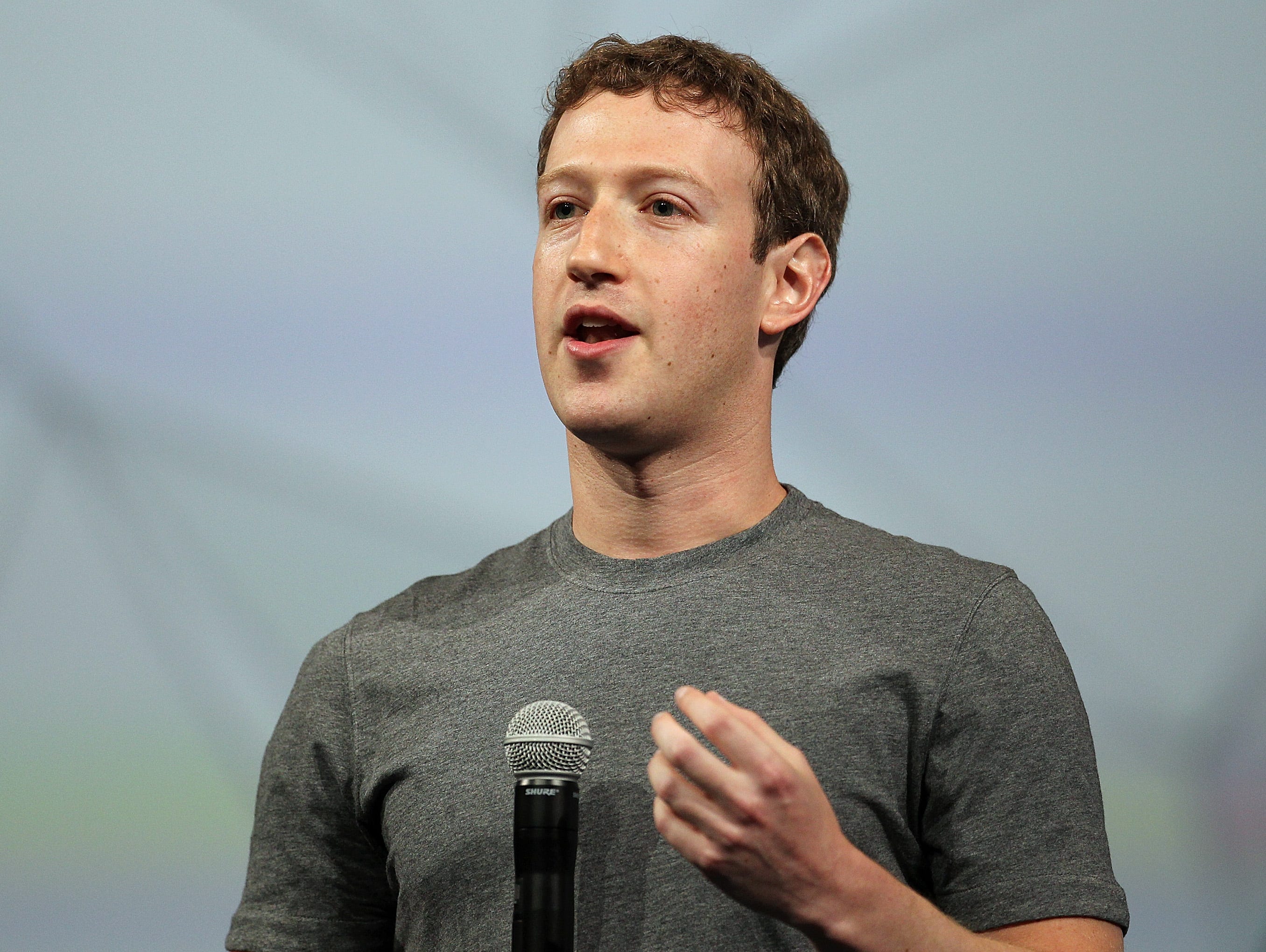 Facebook CEO Mark Zuckerberg delivers the opening keynote at the Facebook conference in San Francisco in April.