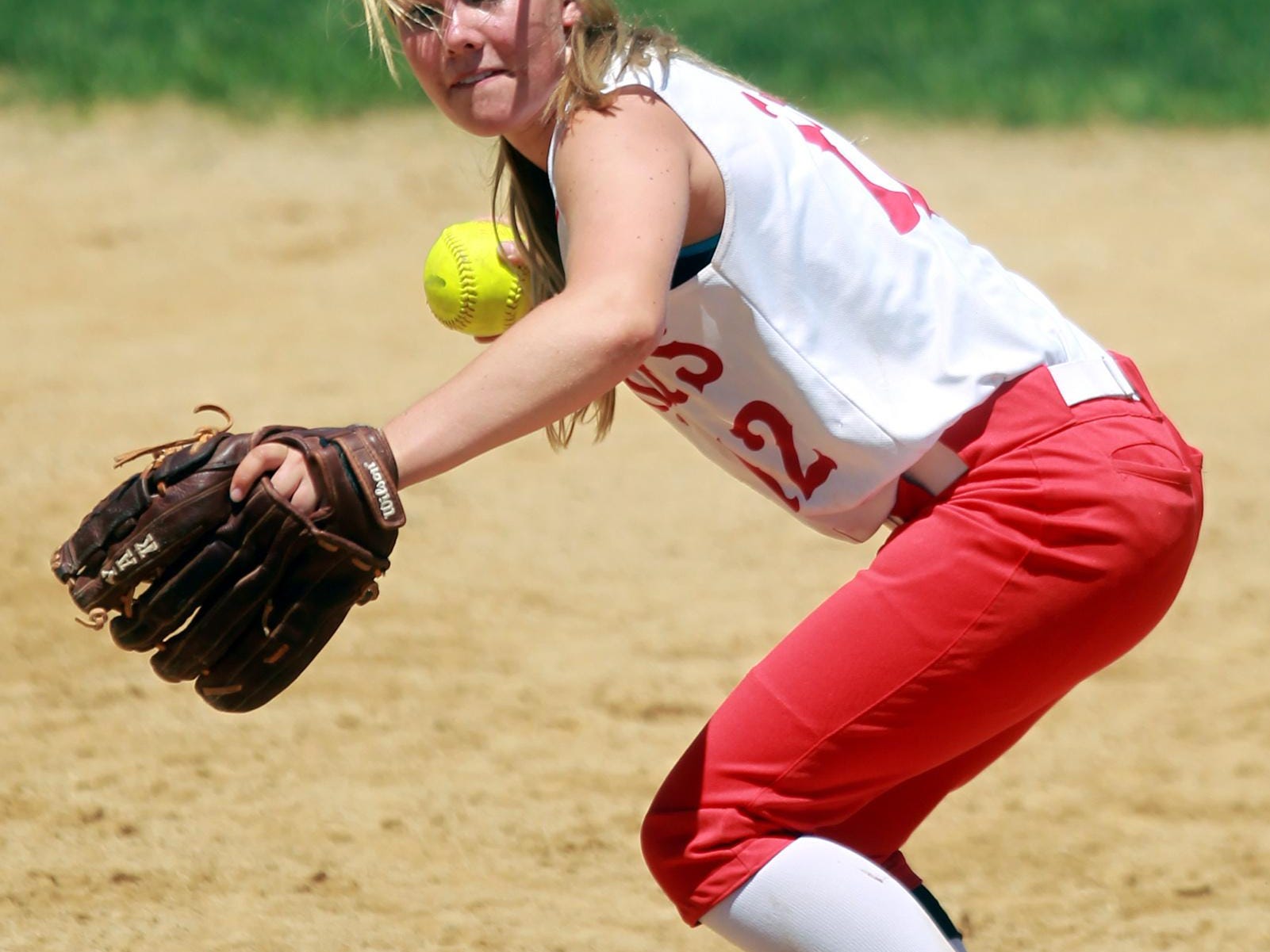 Highland's Bridget Murphy, pictured last season, has a team-best 14 sacrifices and a .284 average for the Huskies in 2015.