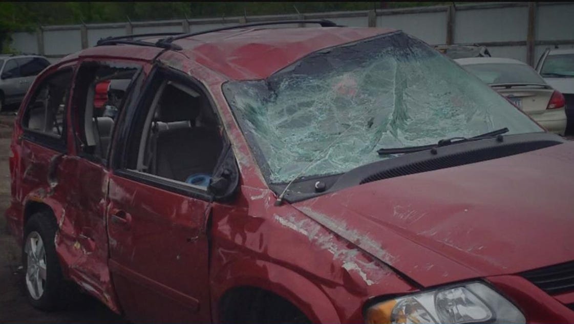 Man saved by seat belt in near fatal crash