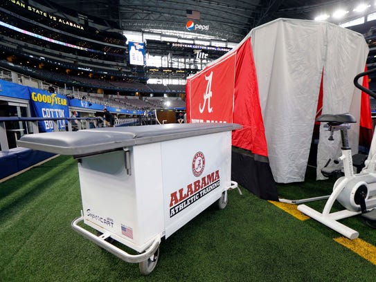 The story behind the tent on Alabama39;s football sideline