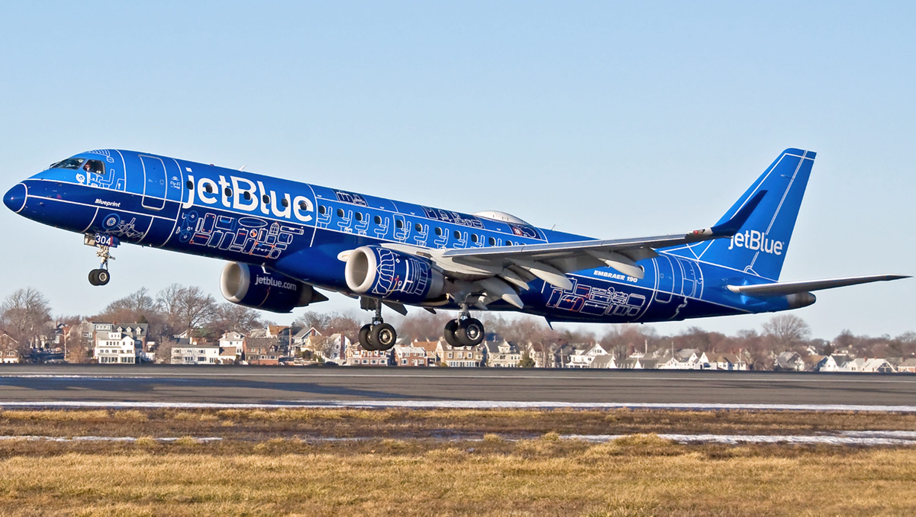 JetBlue rolls out special 'Blueprint' livery on Embraer E190