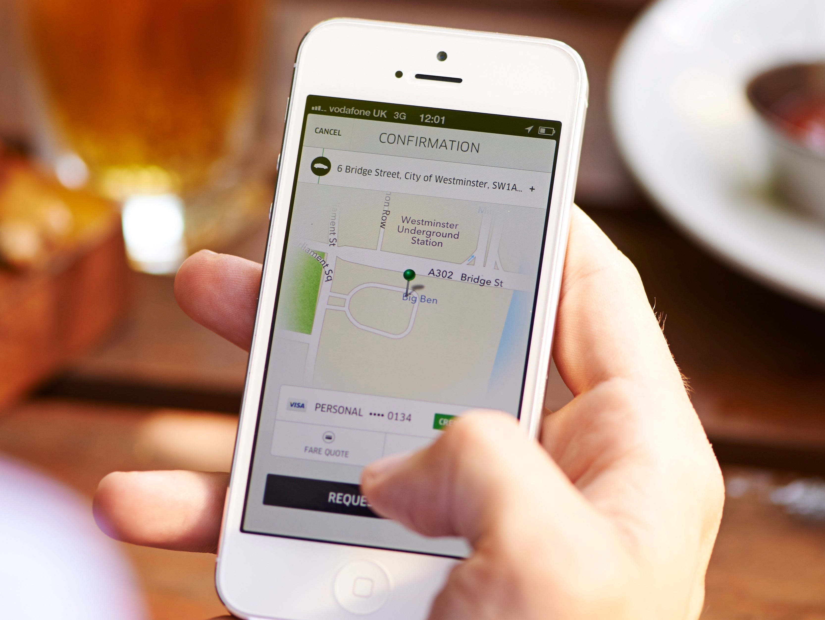 Customers can track their Uber drivers on their smartphone.
