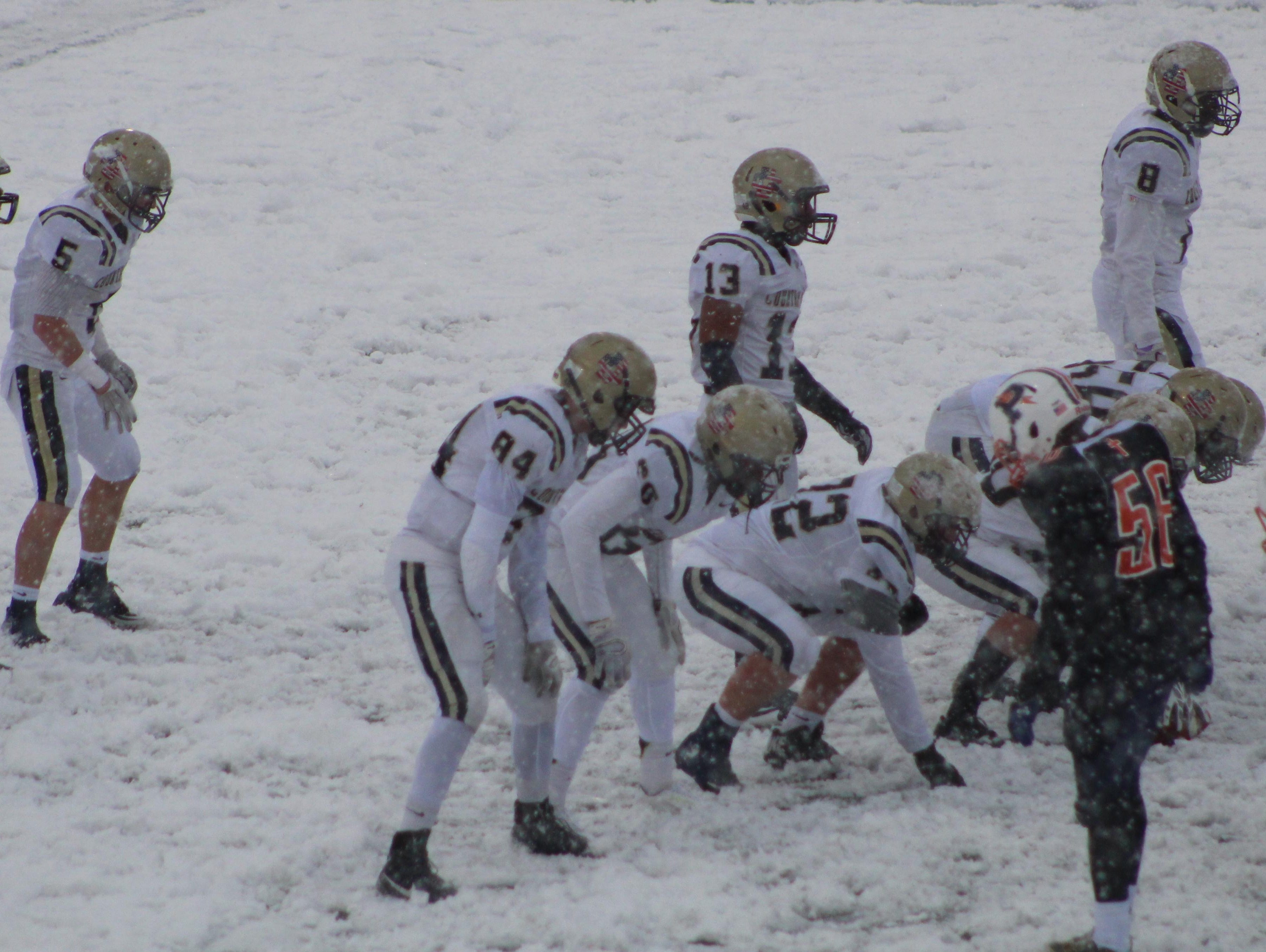 Detroit Country Day’s season came to an end on a snow-covered field at West Bloomfield in the Division 4 state semifinal game against Flint Powers Catholic.