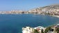 The beachfront and town of Saranda, the southern anchor of the Albanian Riviera.