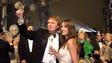 Donald Trump and Melania Knauss toast the new year