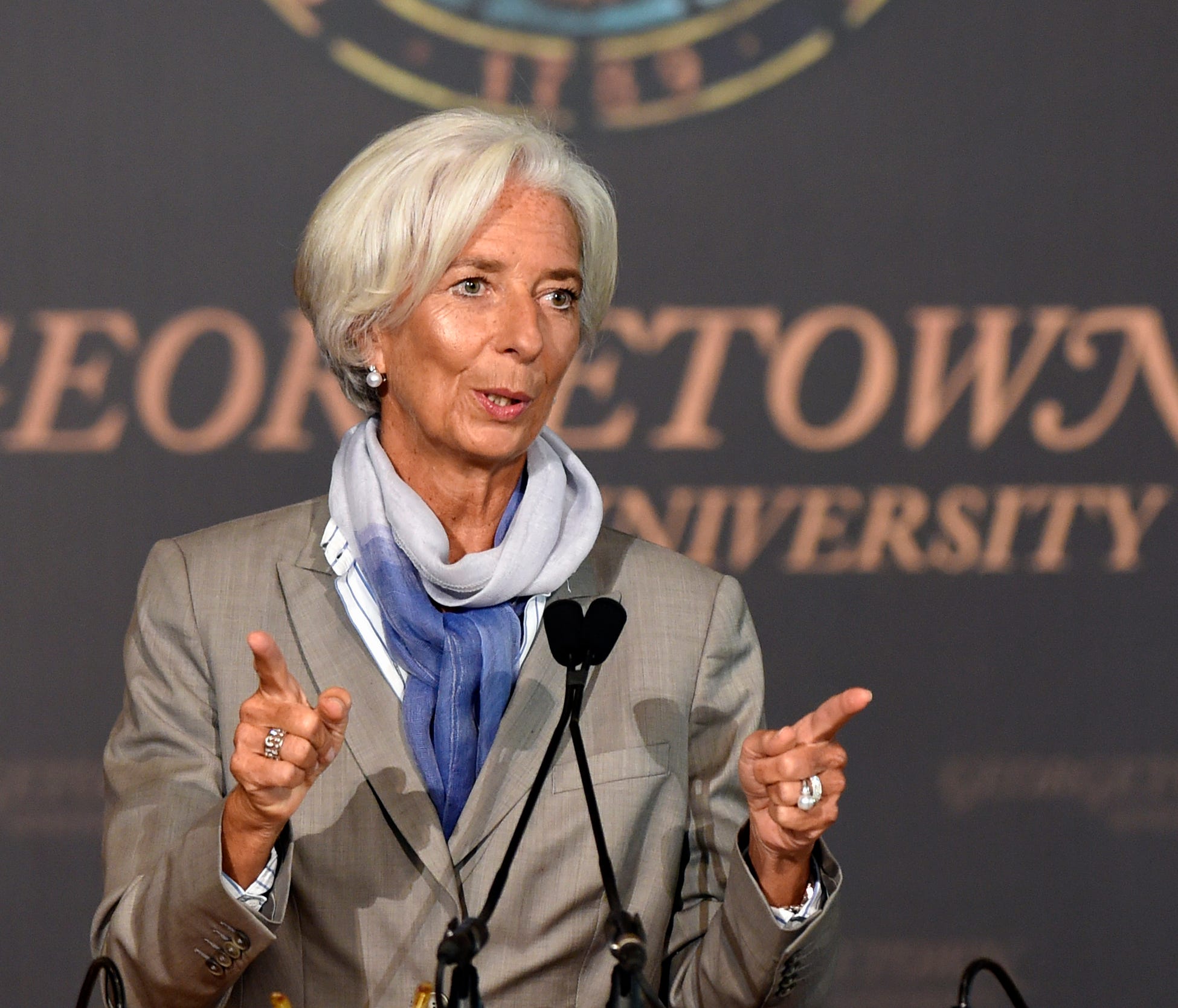 International Monetary Fund  Managing Director Christine Lagarde speaks ahead of the 2014 IMF/World Bank Annual meeting.