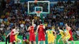 Spain guard Sergio Rodriguez (6) shoots the game-winning