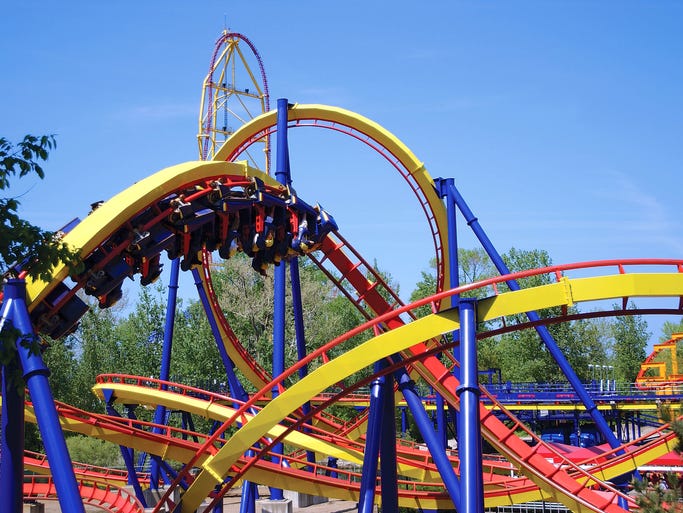 Mantis features a 145-foot climb followed by a 119-foot giant loop.