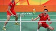 China faces Great Britain in the badminton men's doubles