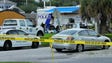 Investigators at the scene of a mass shooting at the
