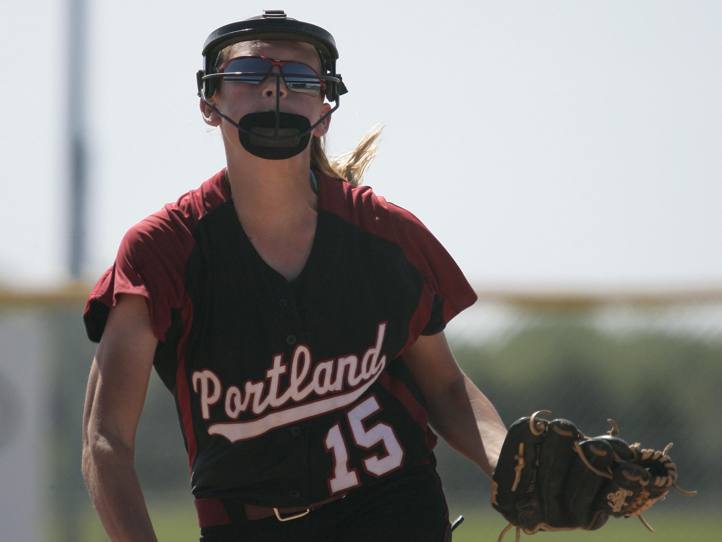 Freshman Abby Grys won 11 games in the circle during the regular season for Portland, which will face Carleton Airport in a Division 2 quarterfinal.