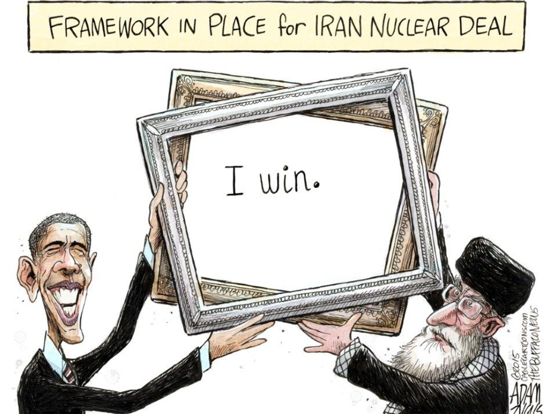 Cartoon on U.S.-Iran nuclear agreement