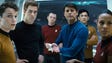 Star Trek crew from left: Chekov (Anton Yelchin), James