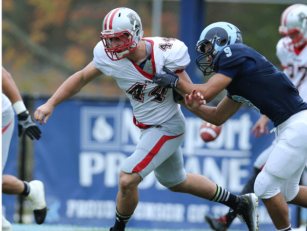 Reynolds alum Courtland Clavette (44) played his college football at Brown.